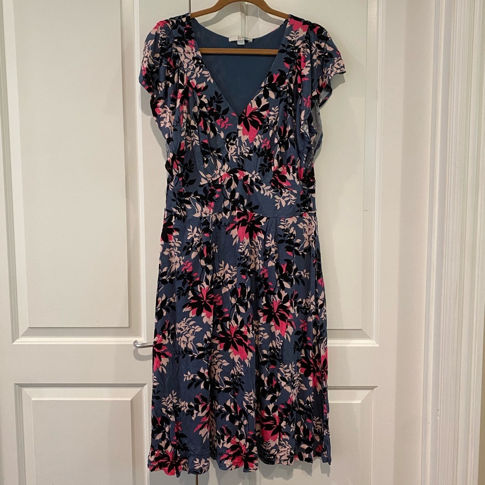 Boden Floral Stretchy Midi Dress